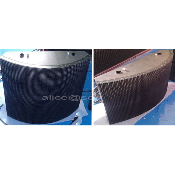 Digital P4 RGB LED Curtain Display Wall Mounted , Curved LED Wall IP65 Waterproof