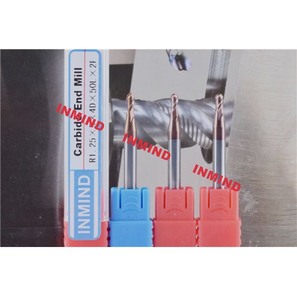 Milling Machine Cutting Bits , Carbide Ball Nose End Mills For Stainless Steel