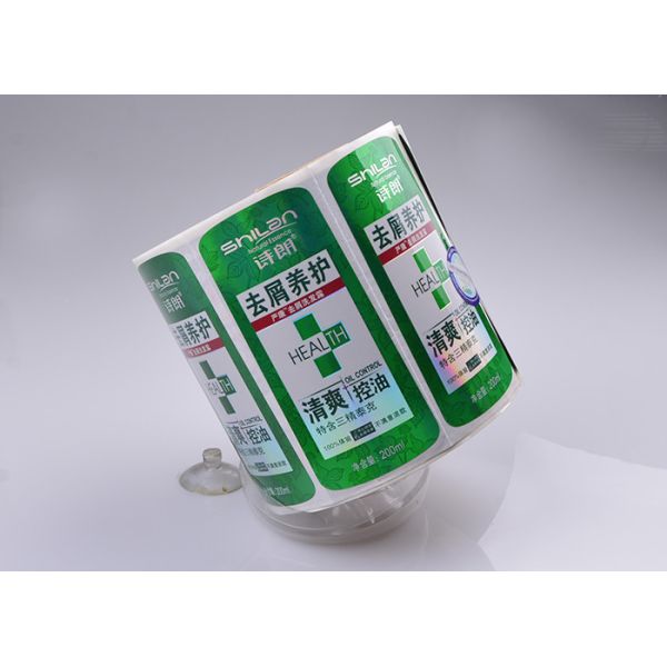 Custom printing high quality shiny self adhesive plastic vinyl shampoo packaging sticker labels