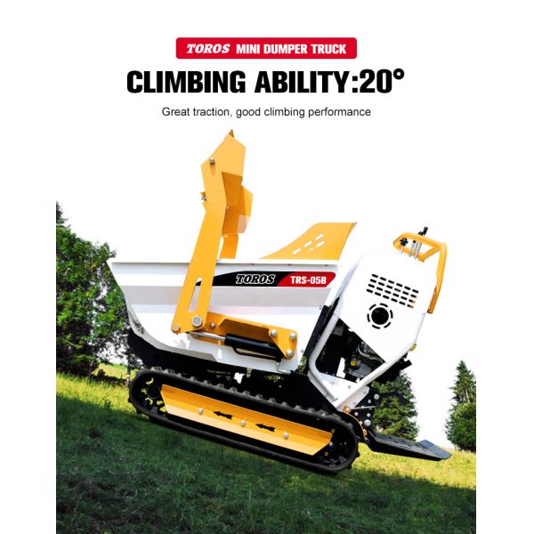 Gardening 500kg Tracked Dumper Small Scale Low Noise