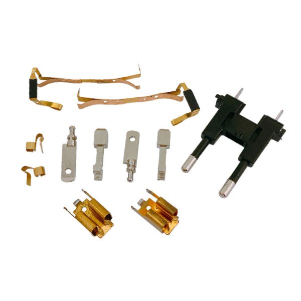 Switch Electrical CNC Stamping Parts Copper For Silver Contact Rivet