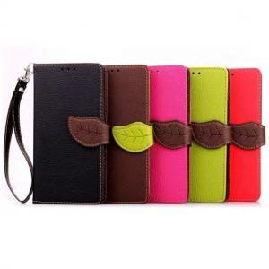 Quality Leaf case For SONY M4 AQUA Flip leather Case for sale