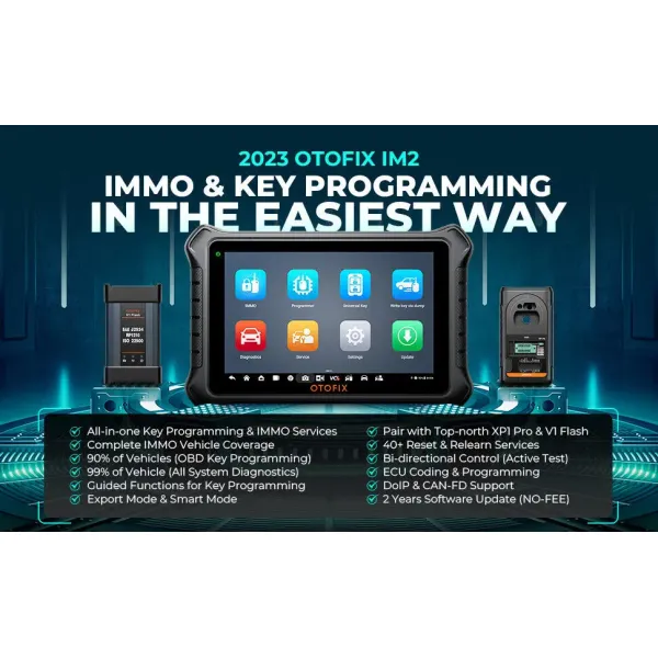 OTOFIX IM2 IMMO Locksmith Level Key Programming Tool XP1 PRO All In One Auto Key Programming Accessory Tool 2 Years Free