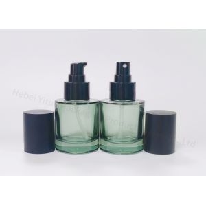 China Green Glass Bulk Perfume Bottles 50ml Manufacturers Cylinder Shape on sale