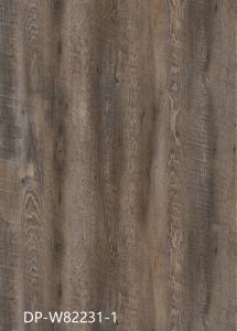 Quality 4mm SPC Wood Flooring Eco Friendly Flame Resistant Stone Plastic Composite Antique Pine Unilin Click GKBM DP-W82231 for sale