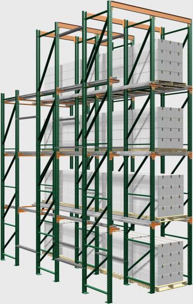 Heavy Duty Beam Shelving Rack / Warehouse Storage Selective Pallet Racking