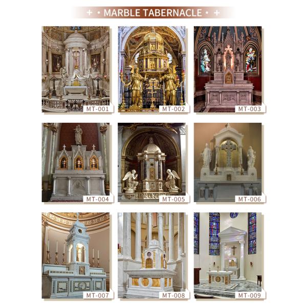 Marble Pulpit Table Natural Stone Carving Church Papal podium Western Style Religious Custom