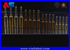 China Sterial Bulk 10ml 1ml 2ml Glass Vials Amber Ampoule Intramuscular Injection Bottle on sale