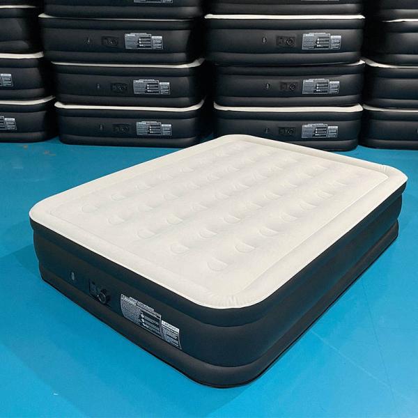 hot selling portable PVC Flocking Double Layer Air Bed Inflatable Air Mattresses