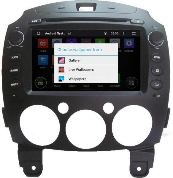 Ouchuangbo DVD Player GPS radio Mazda 2 2010-2012 android 4. 4 3G Wifi iPod Touch Screen