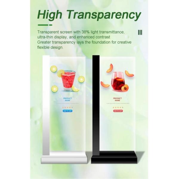 55 Inch Interactive Touch Advertising Screen Smart Transparent Oled Display for Exhibition Jewelry Luxury Display