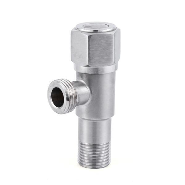 SS201 304 SS Angle Valve Brush Finished Manual Control Medium Temperature