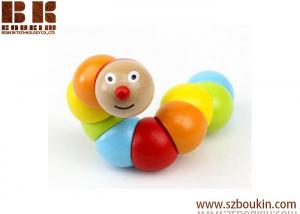 Quality Color Wood Caterpillar Toy by Kids Preferred,Child Toy wood caterpillar Invites hand-eye coordination for sale