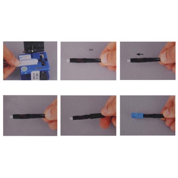 SC / UPC Fiber Optic Connectors Blue Color 10N Clad Strength 50N Tension