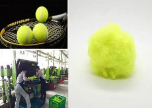 Quality 9d X 64mm Triangle Polyester Staple Fibre Shiny Green For Tennis Ball Cloth for sale