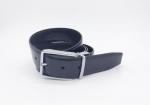 Brown / Black Reversible Zinc Alloy Buckle Belt Men's Genuine Leather Belt 3.3m