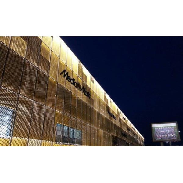 Powder Coated Building Grid Expanded Metal Mesh Sheets For Stair Railing