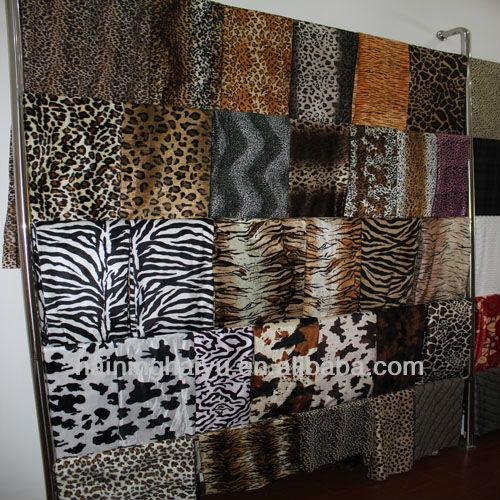 poly printed velvet(100% polyester velboa for stuffed animals)
