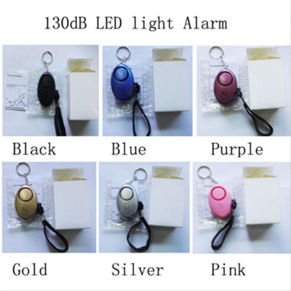 Defense Safesound Personal Alarm 130DB Personal Security Alarm Keychain With LED Flashlight