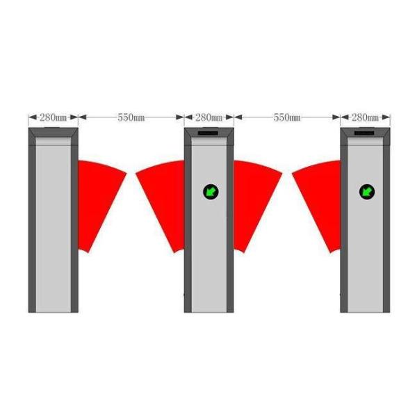 Soft Wing SUS304 DC Motor Optical Barrier Turnstiles