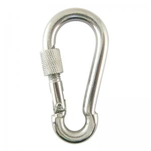 Quality Professional POLISH Finish Stainless Steel Spring Snap Hook with Screw Lock Eye Shape for sale