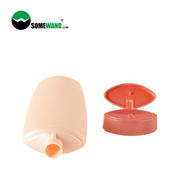 Shampoo Use PE Plastic Bottle 200ml Customized Flat Squeeze Bottle With Flip Top Lid