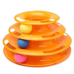 Quality Pet Three Layer Turntable Track Cat Toys Interactive for sale