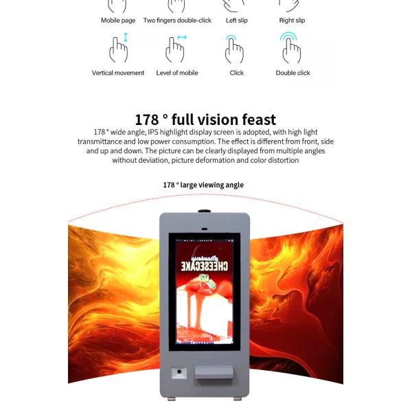 15.6" Outdoor Wall Mounted Self Service Payment Machine With Printer And Scanner