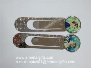 Quality Clear epoxy coated steel bookmarks, print epoxy coating metal bookmarks factory for sale