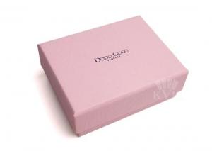 Quality Pink Necklace And Earring Jewelry Gift Box OEM Custom Logo With Sponge for sale