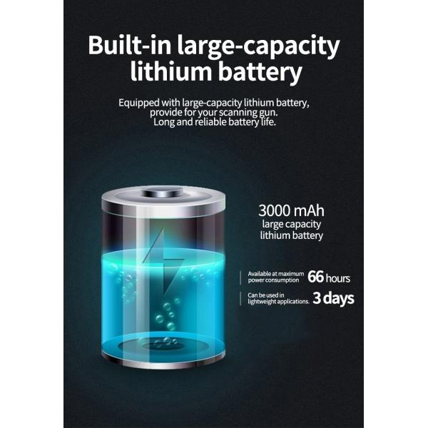 Smartphone Wireless Barcode Scanner 32 Bit USB 2D Barcode Scanner Portable With CMOS Light Source