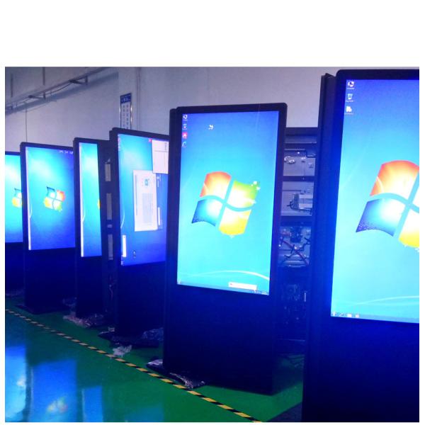 Indoor Touch Screen Information Kiosk Ultra Slim Digital Totem Double Face 49 Inch