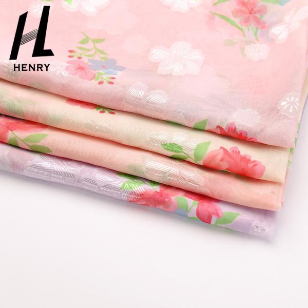 Custom Soft Tulle Fabric 100% Polyester Textile Material Print Chiffon For Garment