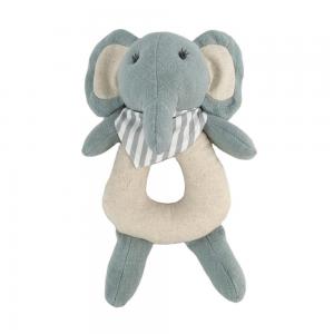 Quality Custom Toddlers Stuffed Elephant Rattle Cotton Soft Plush Toy ODM OEM for sale
