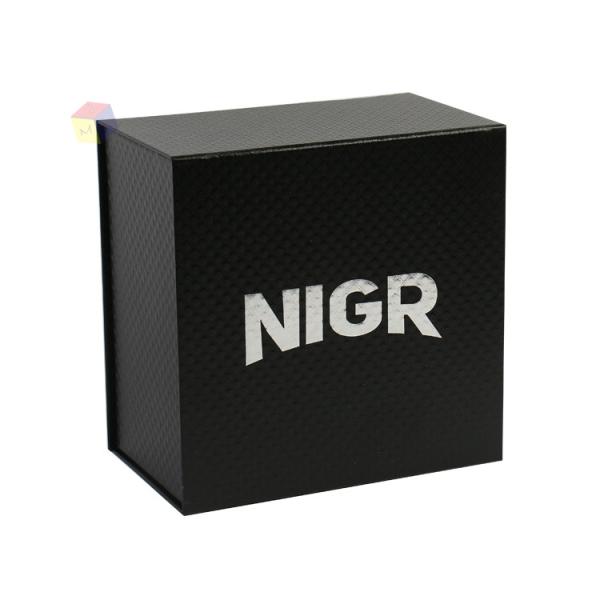 Black Custom Logo Magnetic Close Clothing Gift Fedora Cowboy Hat Box Packaging Texture Paper Cardboard