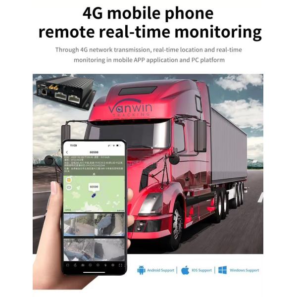 AI 8 Channel 1080P 512G Dual SD Card Car MDVR Camera System With ADAS DMS Fatigue Driving Detection Function Mobile DVR