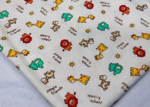 Quality Indonesia Cartoon Printed Flannel Fabric Shrink Resistant Plain Style 150 GSM for sale