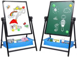 Quality 360° Rotating Magnetic Double Sided Dry Erase Board w/Chalkboard & 4/8pcs Markers for sale