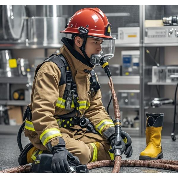 Fireproof Khaki One Piece Work Uniform Flame Retardant Suit