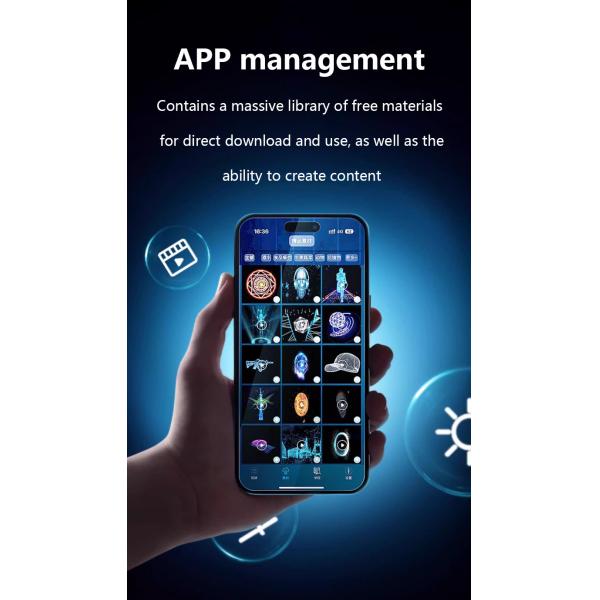 65cm 768LED Halloween Hologram Display Fan Projector 4K 3D Hologram Projector With Holograma App Festive Displays