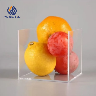 Rectangular Transparent Acrylic Food Display Box Easy Assemble For Super Mall