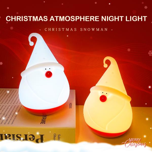 Custom Logo OEM Christmas Snowman LED Night Light Lamp with 30000 Hours Lifespan