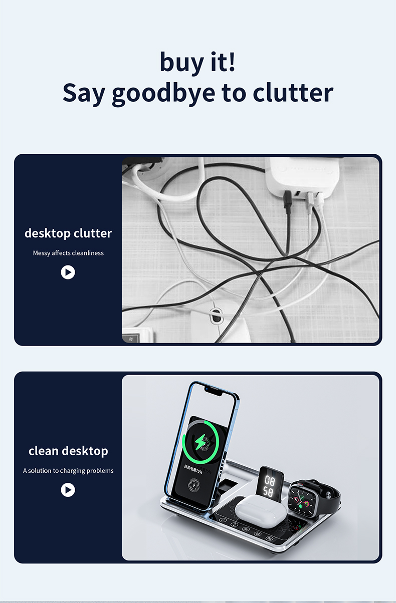 Four In One Multifunctional Wireless Charger For IPhone 15 14 13 12 11 Pro & Max Series