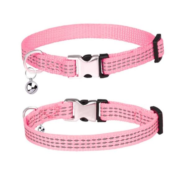 Lettering Adjustable Reflective Cat Collar With Bell Small And Medium Collars