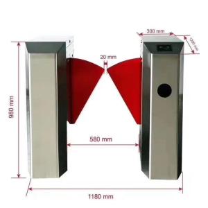Soft Wing SUS304 DC Motor Optical Barrier Turnstiles