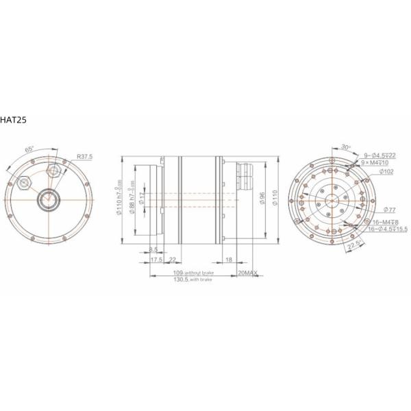 HAT Series Rotary Hollow Shaft Actuators Integrated With Power Harmonic Servo Drive