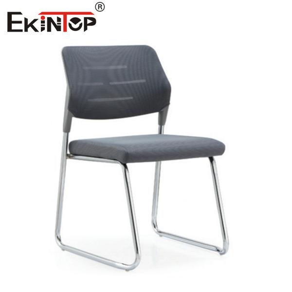 Plastic Back Gray Stackable Training Chair For Meeting Rooms