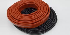 Quality 6mm Silicone Rubber Fiberglass Sleeving Fireproof For Heat Resistance for sale