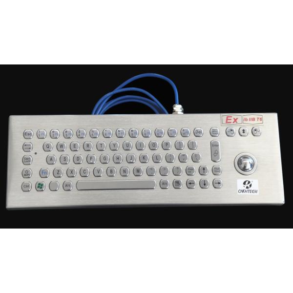 EX ibIIB T6 Rugged Keyboard Stainless Steel Material With Trackball Mouse