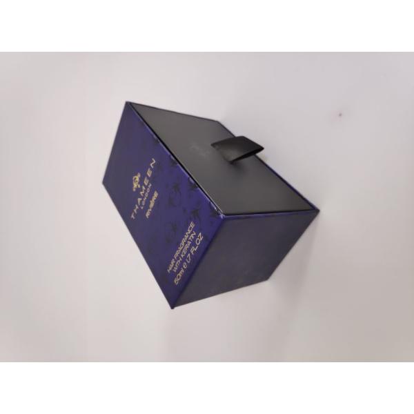 Quality special design rigid cardboard drawer pacakging box for gift with spot UV and velvet innertray